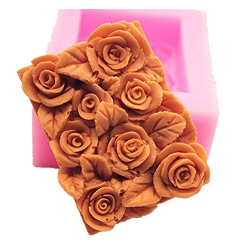 3D Rose Silicone Mold for DIY Soap Making, Candle Crafting & Resin Art - Handmade Soap Molds, Floral Candle Molds, Plant-Shaped Craft Supplies by YSCEN - Perfect for Wedding Favors, Home Decor & Gift Making