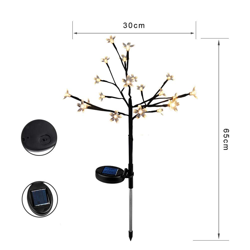 Solar Powered Fairy Lights - Warm White Outdoor Solar Path Lights for Garden, Yard, Walkway, Driveway | Weatherproof Stainless Steel Landscape Lighting | Perfect for Patio Decor, Pathway Illumination & Backyard Ambience (1 Pack)