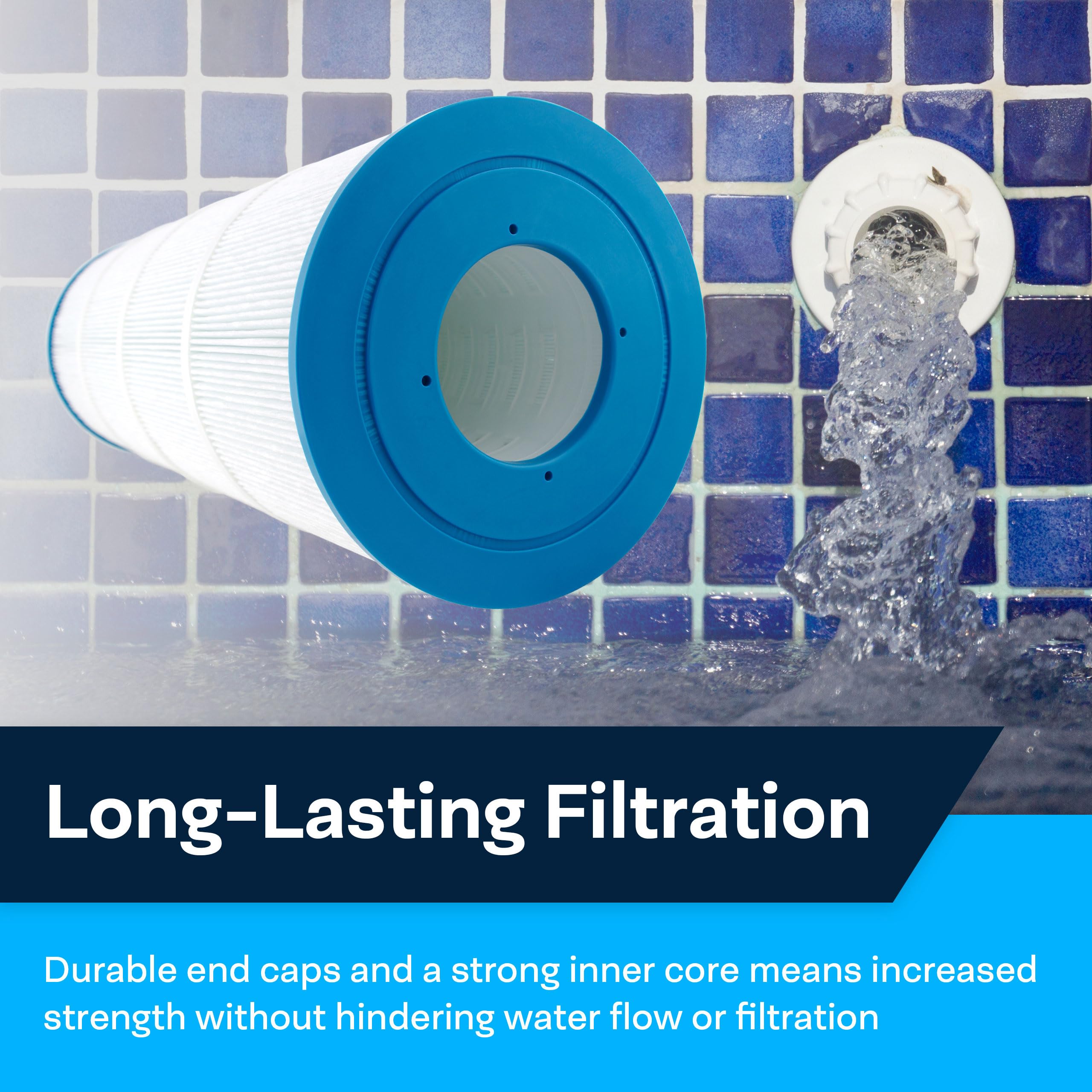 SpiroPure Replacement Spa Filter Cartridge for Pleatco PA81, Unicel C-7483, Hayward C3030 C580E - Compatible with Hot Tubs & Swimming Pools (4-Pack) - Perfect for Backyard Relaxation and Pool Maintenance