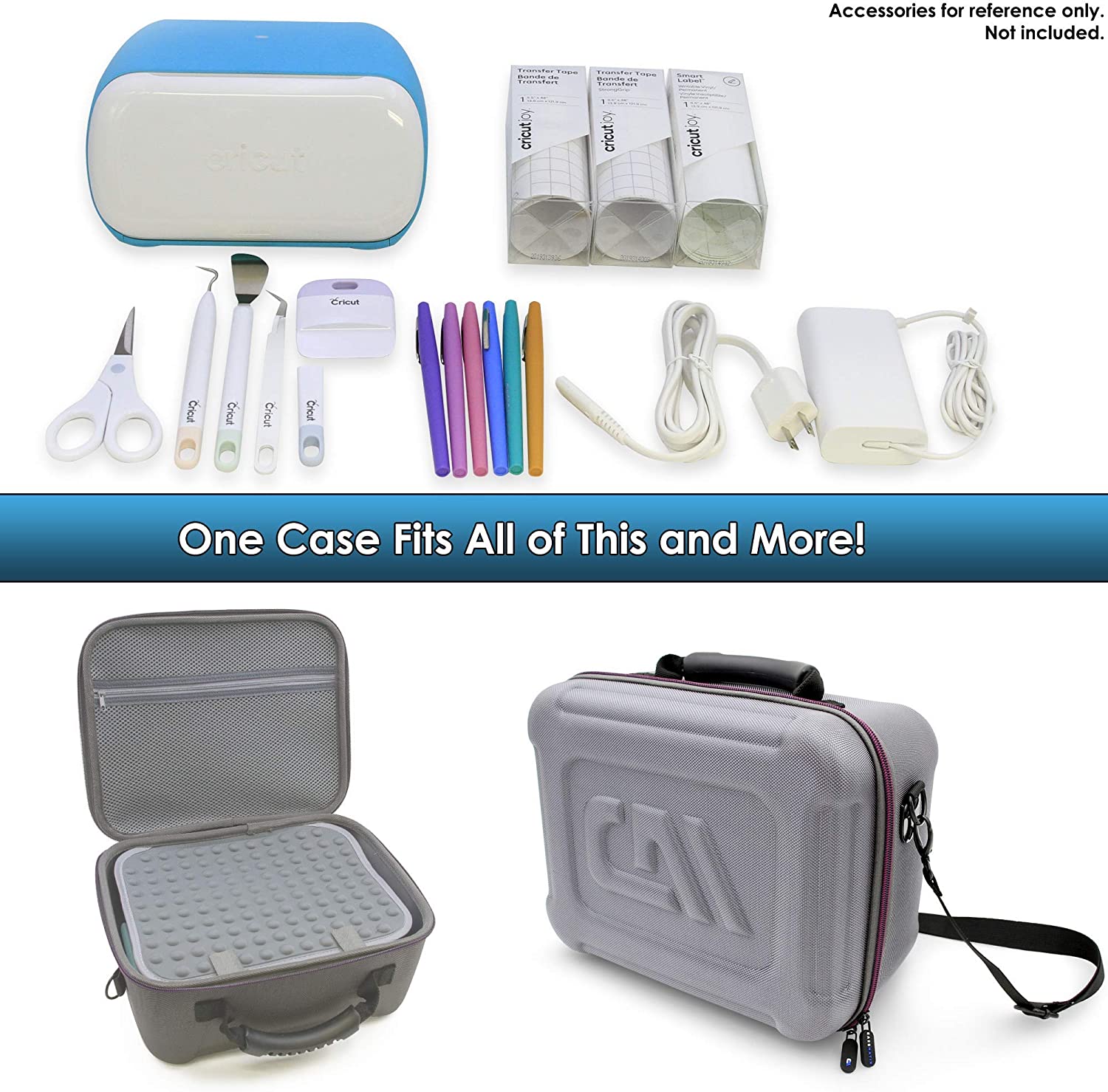CASEMATIX Protective Travel Case for Cricut Joy Machine & Accessories - Custom Fit for Paper Cutter with Padded Divider - Perfect for Crafting, Scrapbooking & On-the-Go Projects