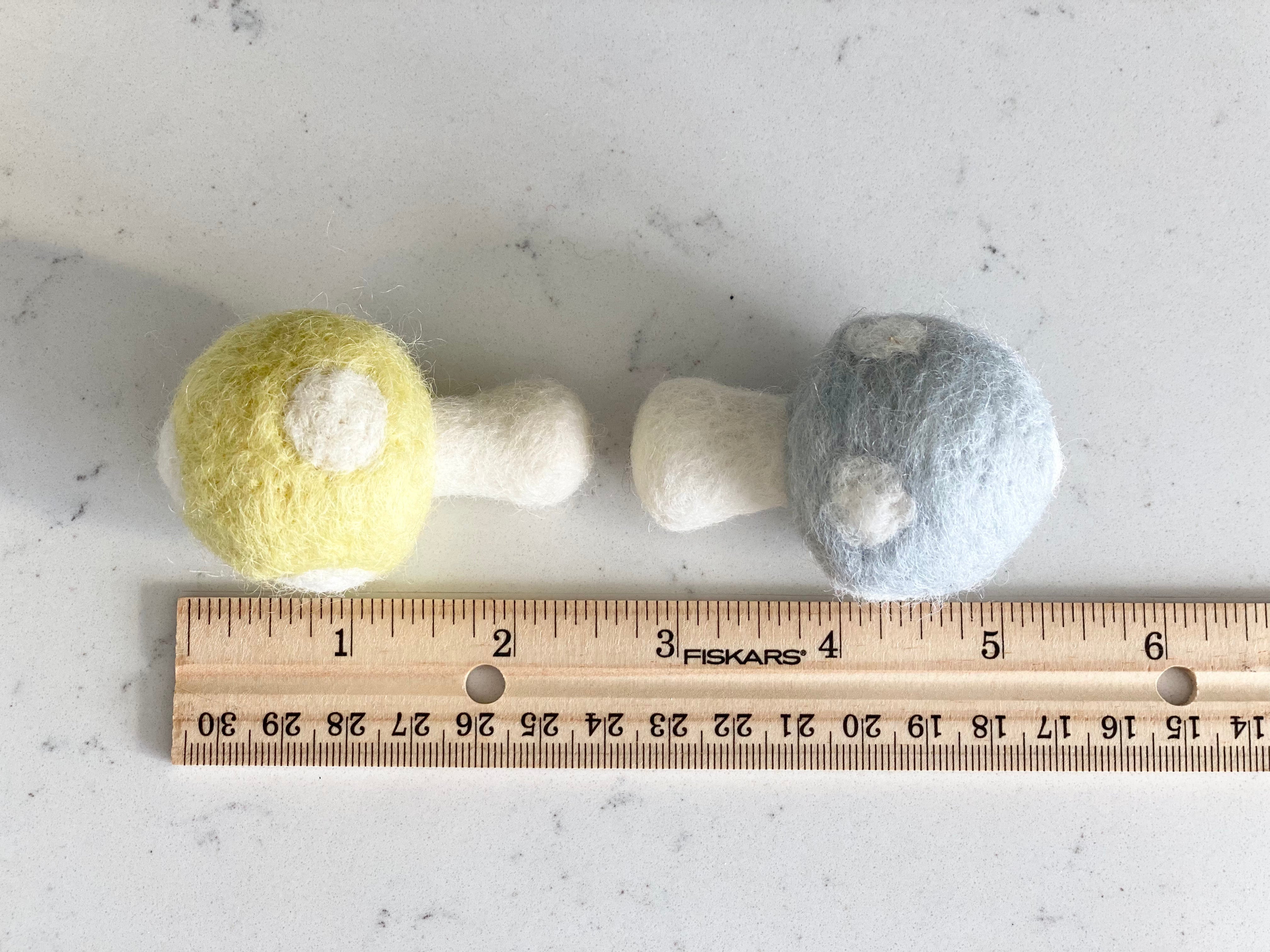 Handmade Felted Toadstool Mushroom Decor - Cute Wool Fairy Garden Ornaments for Home, Nursery & Fairy House Accessories - Perfect for DIY Crafts, Terrariums and Whimsical Decorations