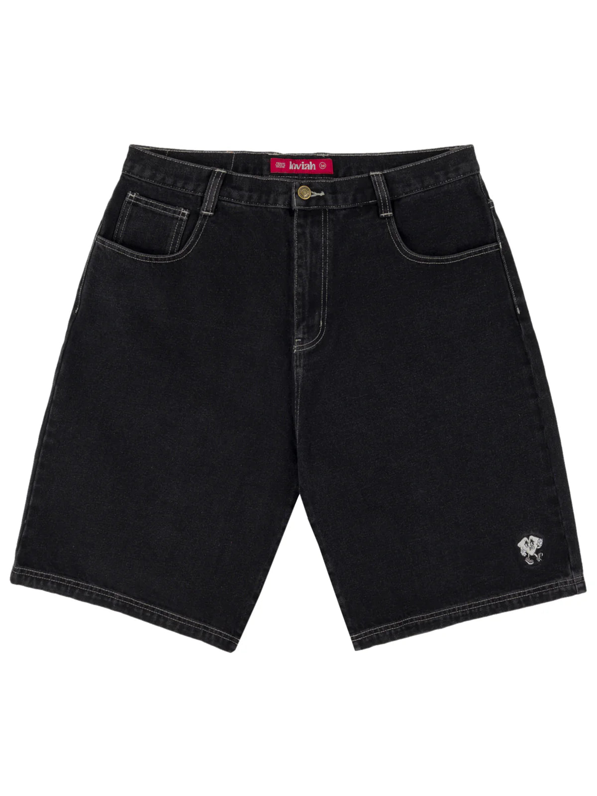 Loviah Heartman High Waisted Denim Shorts for Women - Black | Vintage Style Distressed Jeans Shorts | Perfect for Summer Outfits, Beach Vacations & Casual Wear