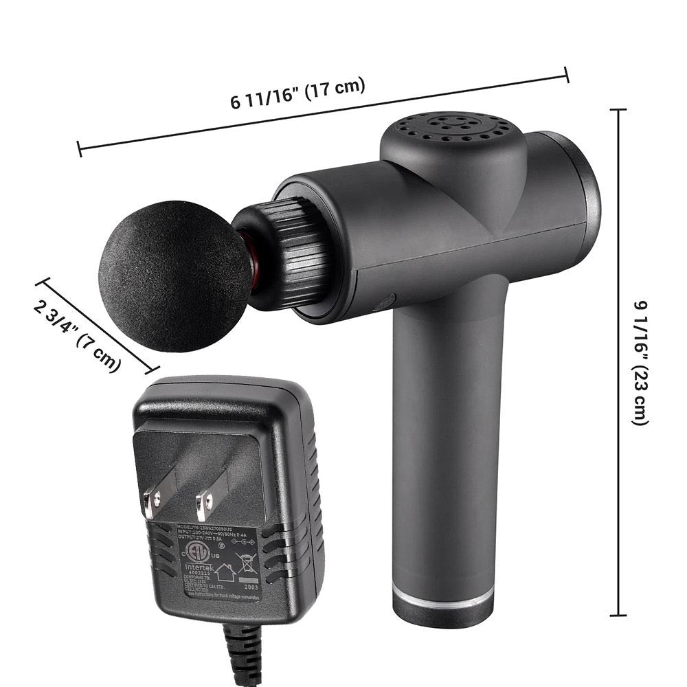 Rechargeable Deep Tissue Massage Gun - 6 Attachments, Cordless Percussion Massager for Muscle Pain Relief - Perfect for Athletes, Gym Recovery & Home Use