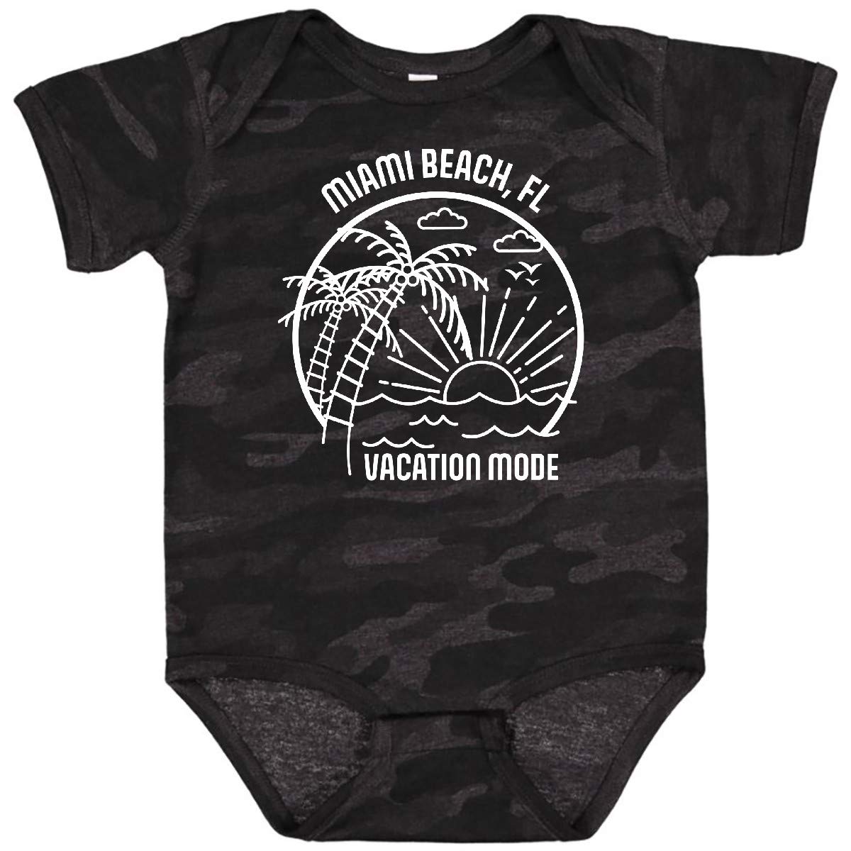 Inktastic Summer Vacation Mode Miami Beach Florida Baby Bodysuit - Cute Florida Souvenir Outfit for Infants & Toddlers - Perfect for Beach Trips, Family Photos & Vacation Gifts