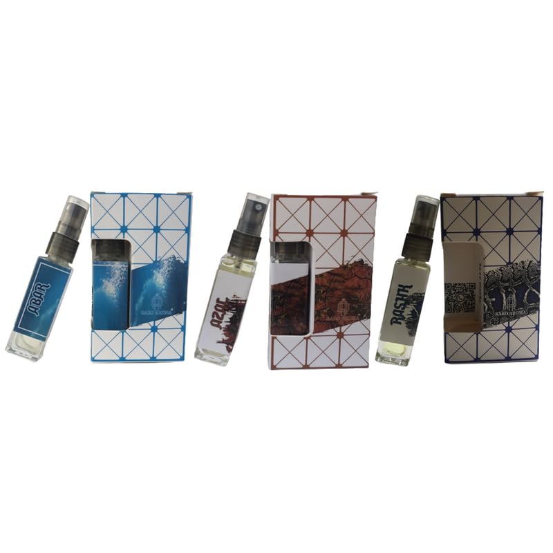 Raro Aroma Premium Luxury Long Lasting Eau De Parfum - Designer Inspired Unisex Fragrance Set (8ml x 3 Bottles) | Perfect for Travel, Gifts & Everyday Elegance