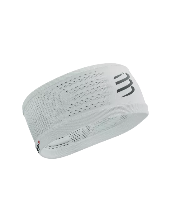 Compressport Unisex Headband On/Off - White | Sweat-Wicking Sports Headband for Running, Cycling & Workouts
