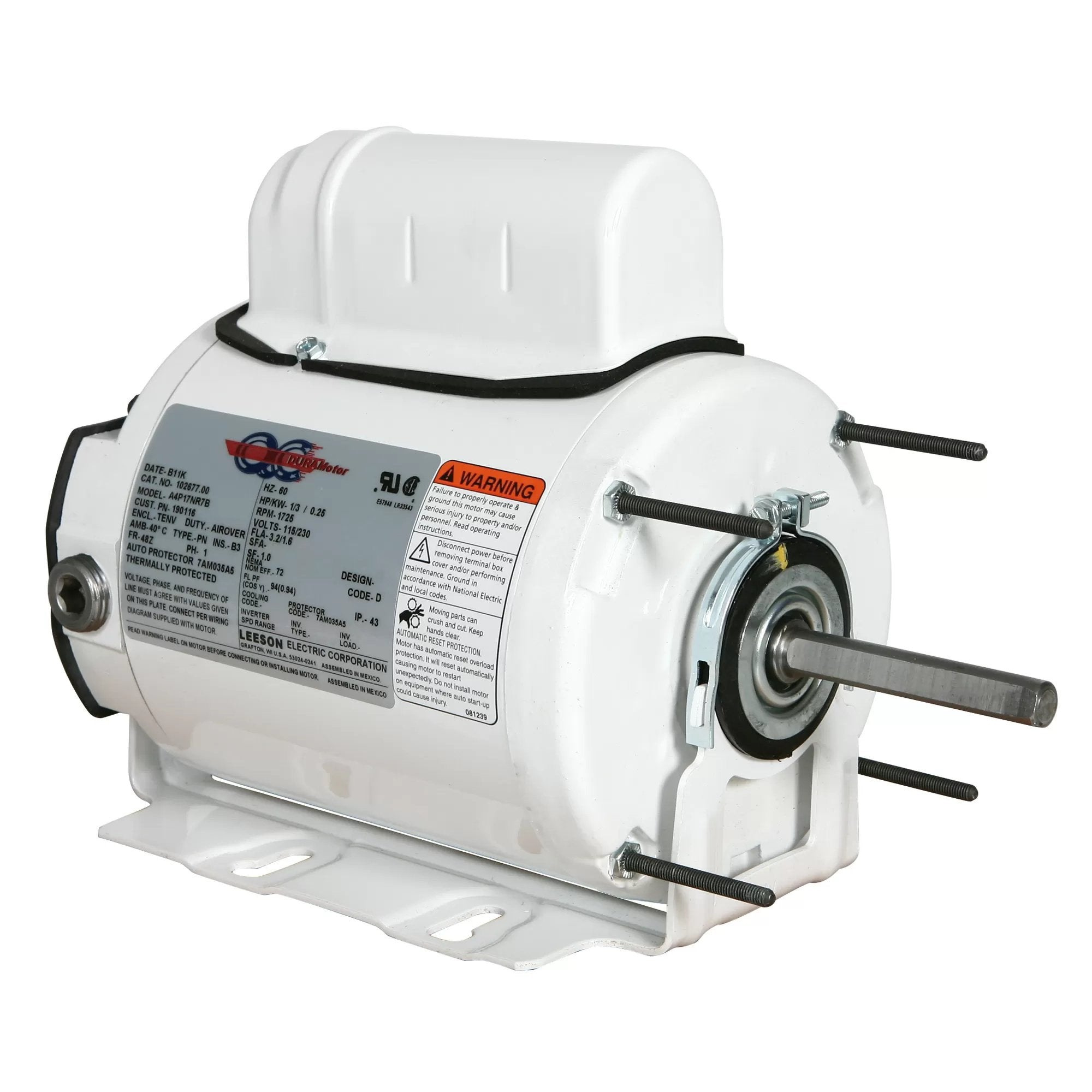 DURAMotor Variable & Single Speed Ventilation Fan Motors - High Performance HVAC Motor for Home, Office & Industrial Air Circulation
