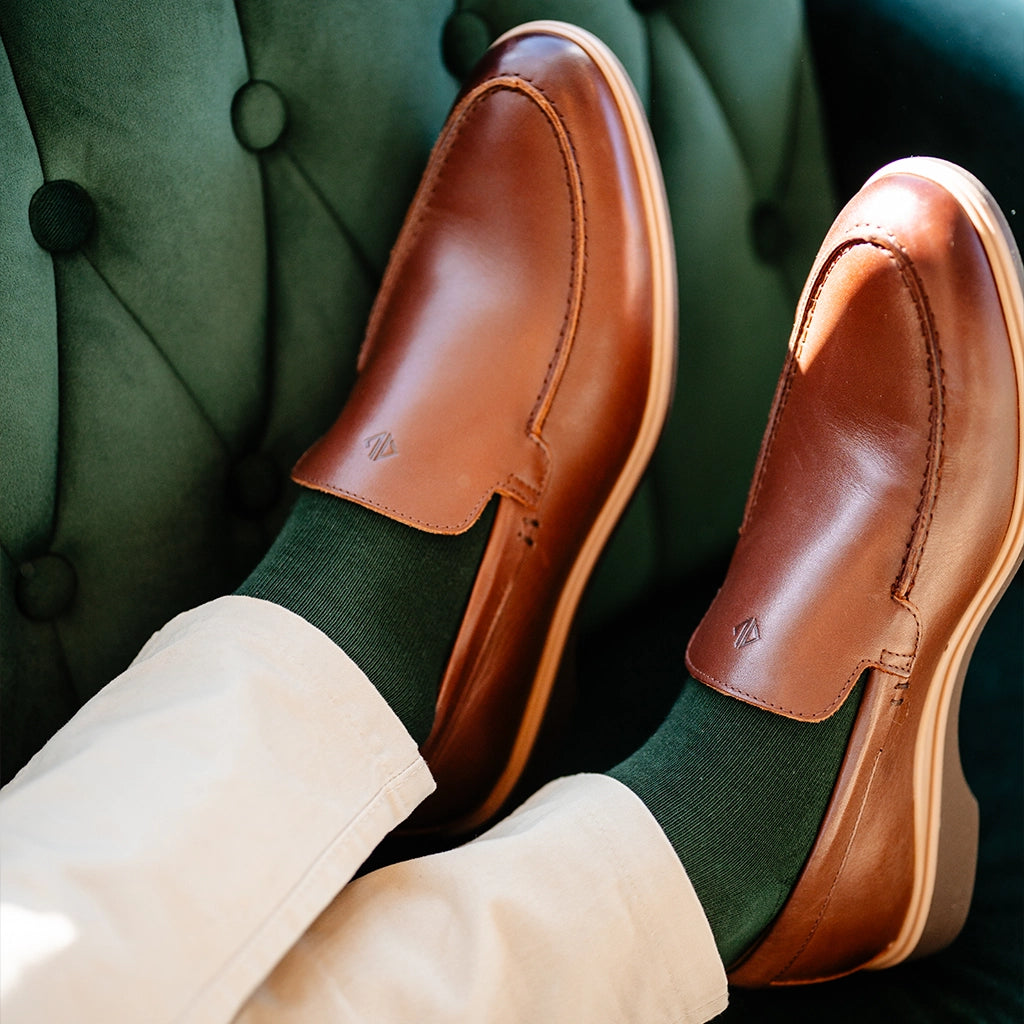 Premium Olive Dress Socks for Men - Comfortable Formal & Business Socks - Perfect for Office, Weddings & Special Occasions