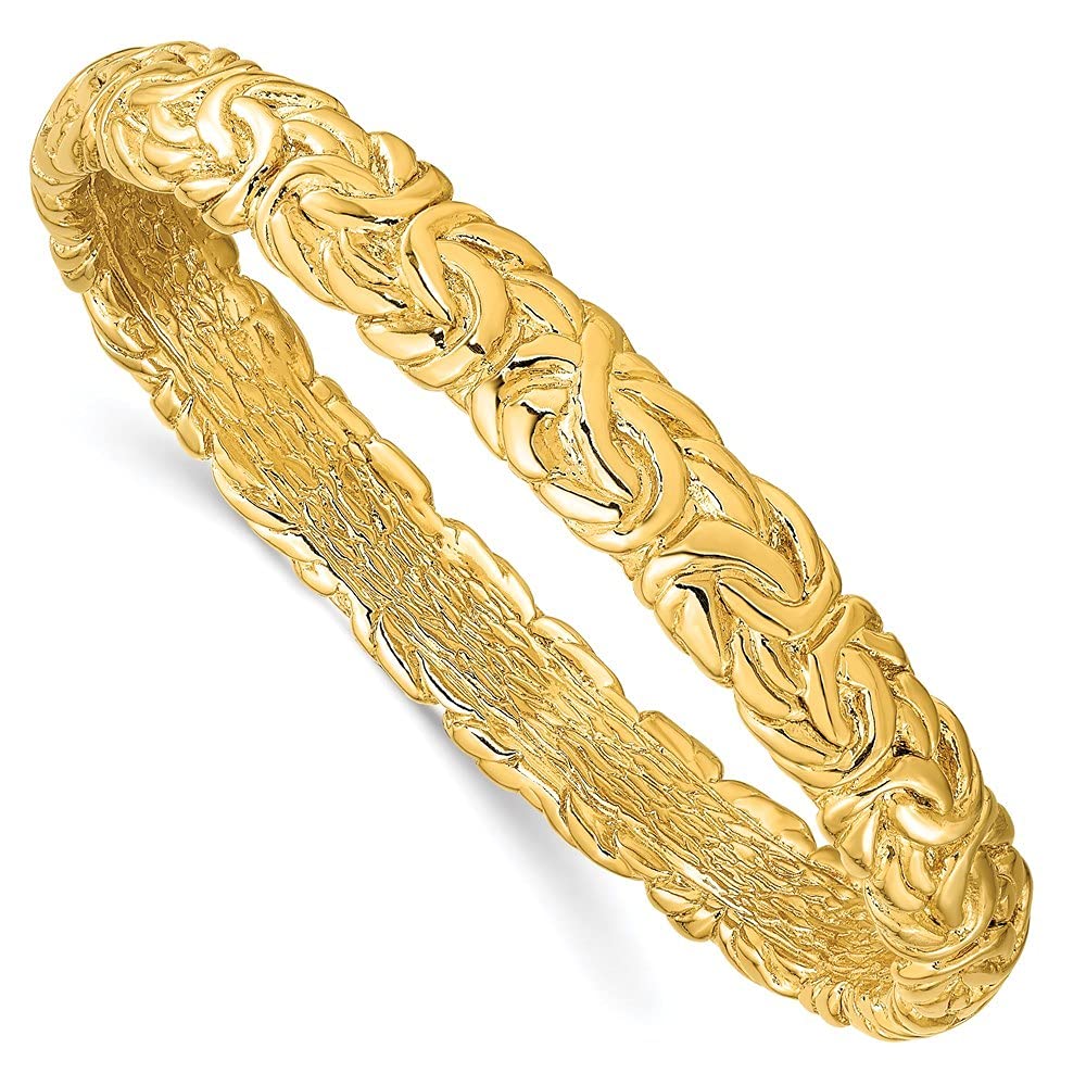 925 Sterling Silver Gold Tone Textured Hollow Cuff Stackable Bangle Bracelet for Women - Elegant Layered Jewelry Gift for Everyday Wear, Date Night & Special Occasions