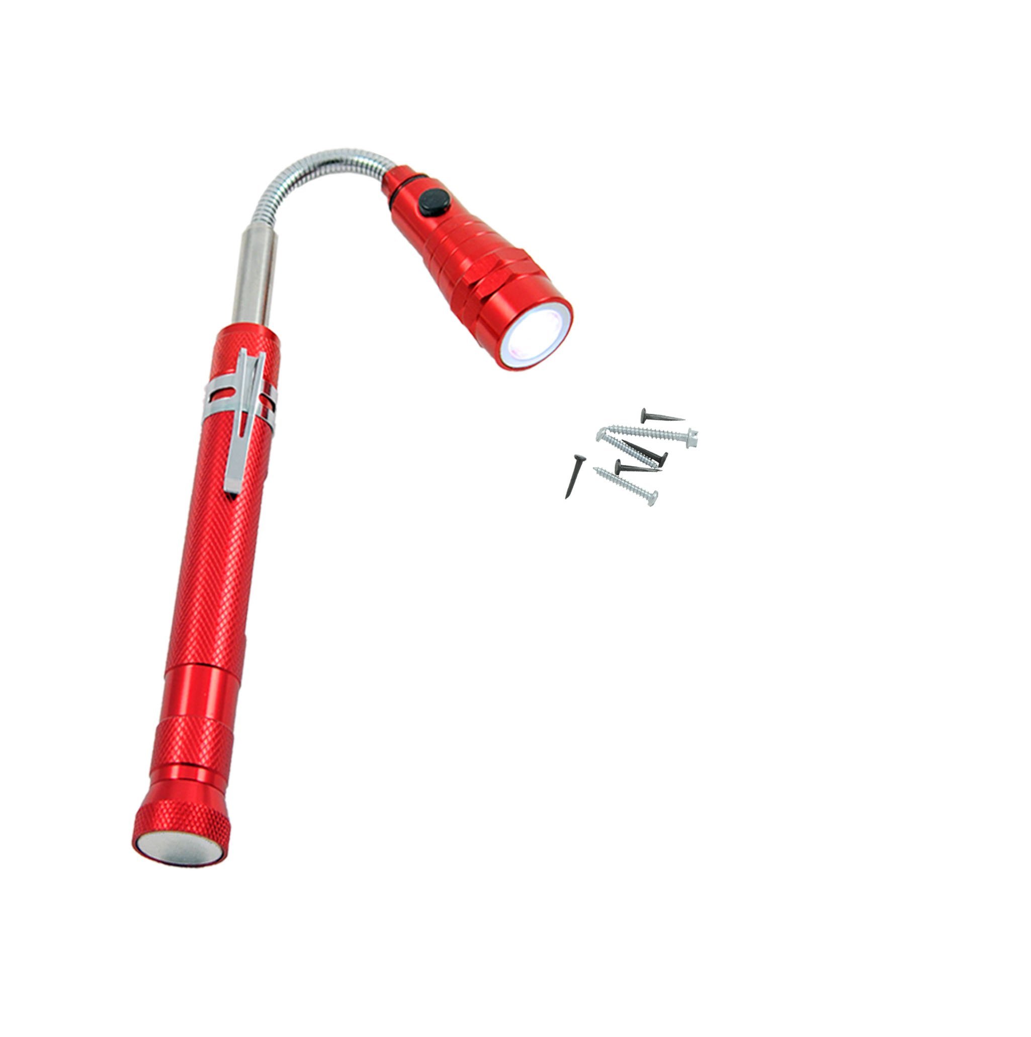 Flexible LED Magnetic Pickup Tool with Strong Magnet for Dropped Screws, Nails, Metal Parts - Ideal for Mechanics, DIY, Home Repair, and Workshop Use