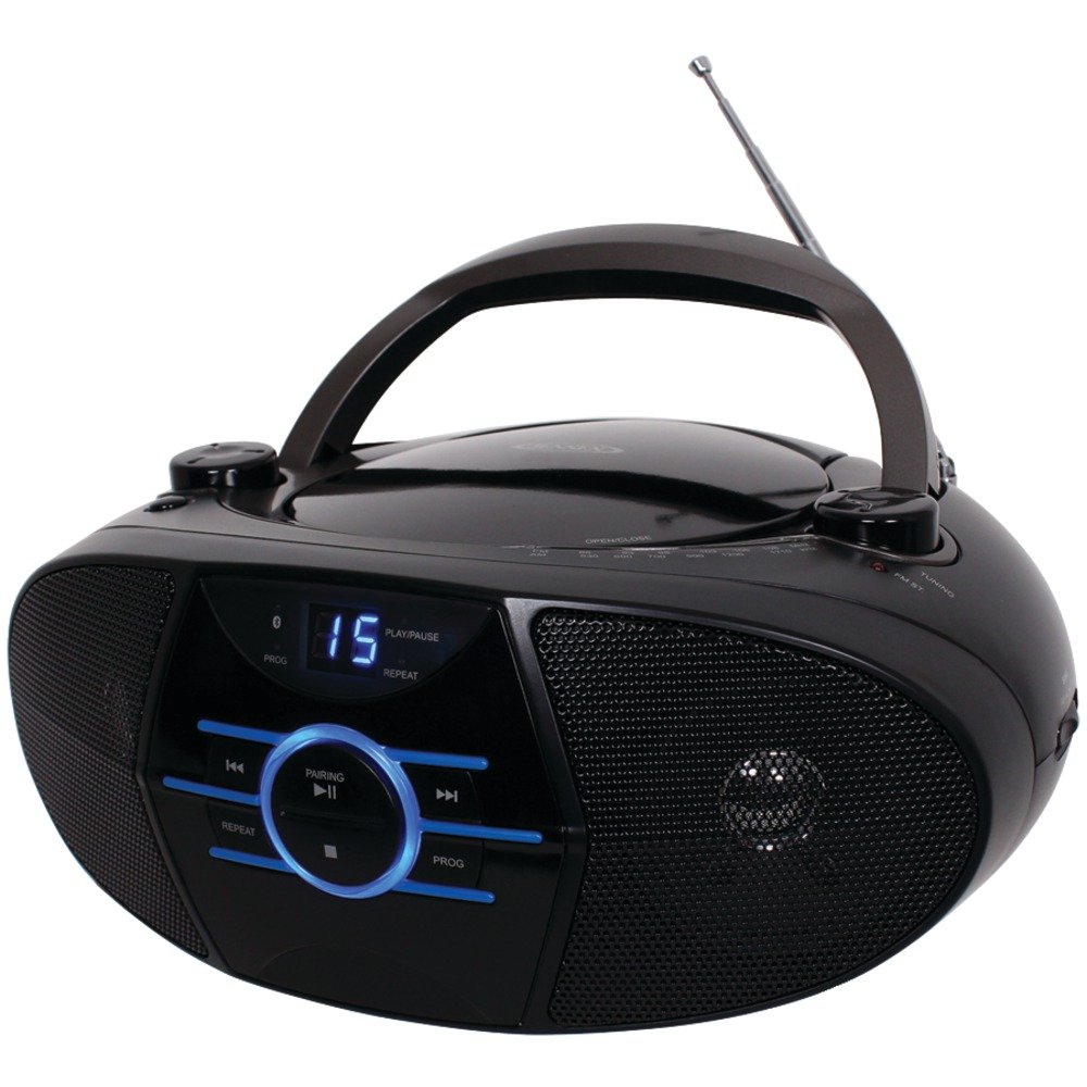 JENSEN CD-560 Portable Stereo CD Player with AM/FM Radio & Bluetooth® - Compact Boombox for Home, Office, Travel & Outdoor Use - Perfect for Music Lovers, Students & Commuters