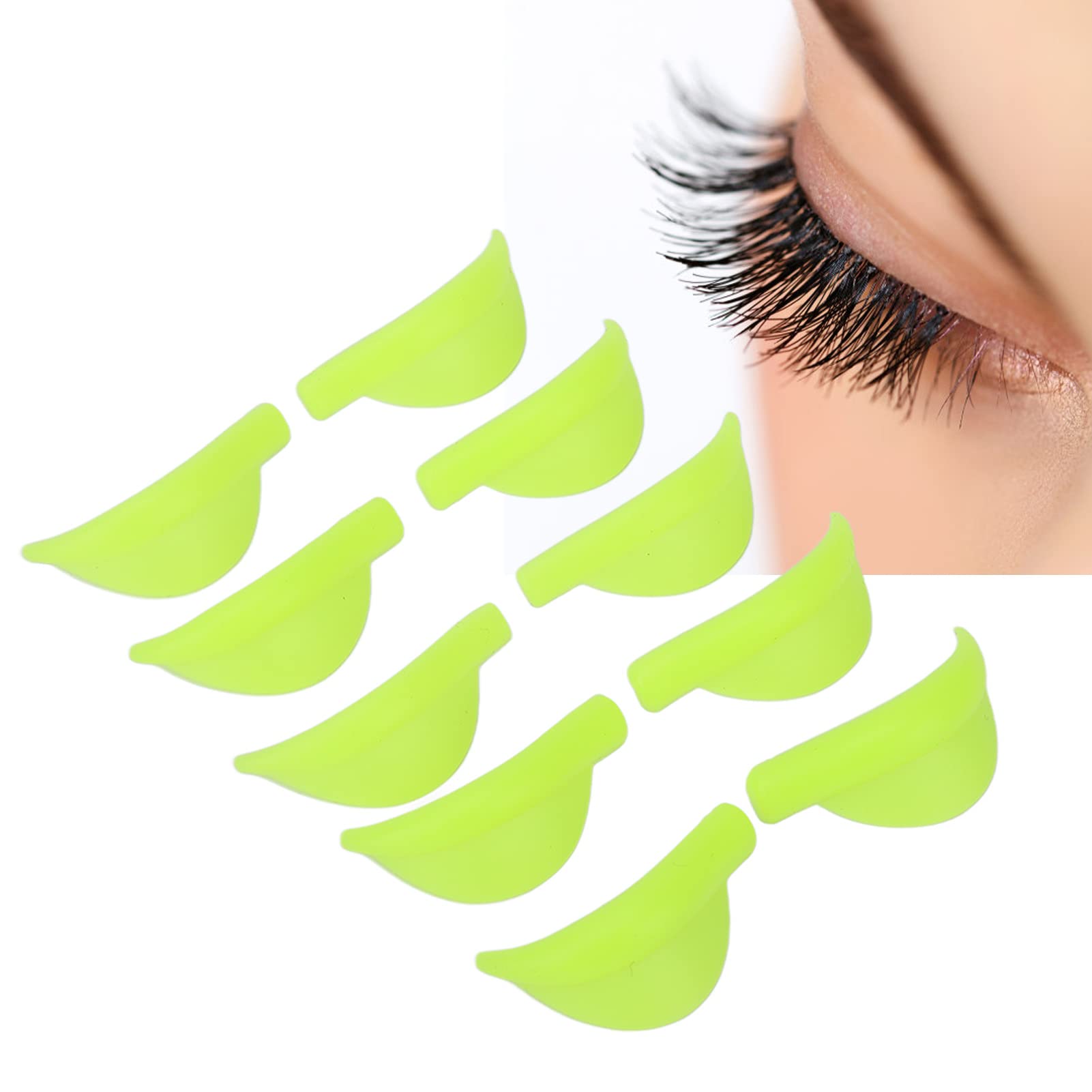5 Pairs Reusable Silicone Lash Lift Pads - Professional Eyelash Curling & Extension Tools for Salon & Home Use - Soft Comfortable Eye Shields for Perfect Lash Lift & Perm