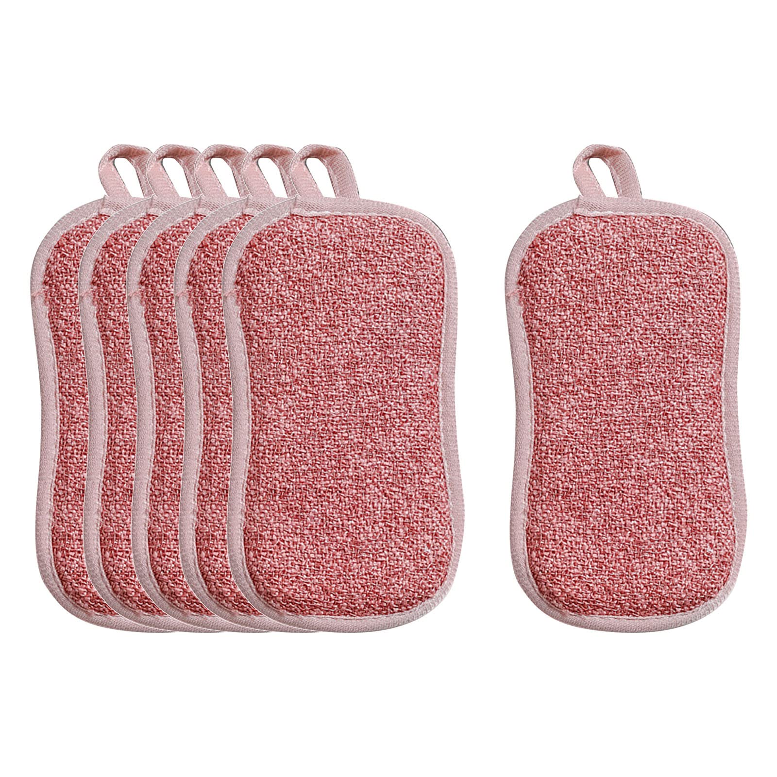 **Double-Sided Thickened Dish Sponge Scrubber - Heavy Duty Kitchen Cleaning Scouring Pad for Pots, Pans & Dishes - Reusable Dishwashing Cloth with Non-Scratch Surface (Set of 3) - Perfect for Daily Kitchen Cleaning & Tough Stain Removal**