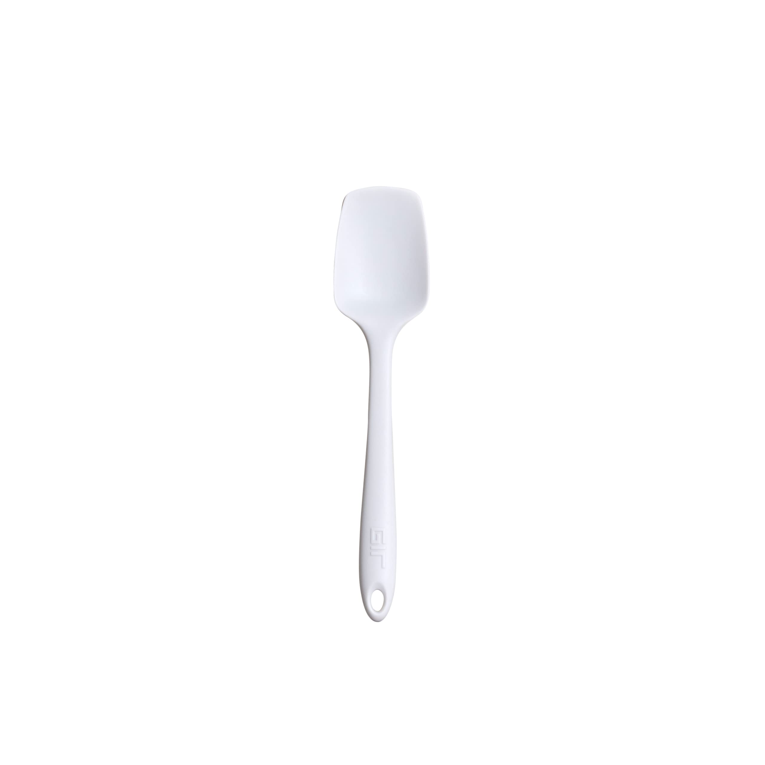 Premium Silicone Spoonula - 8 Inch Mini Spatula for Baking, Cooking & Mixing - Heat Resistant & Non-Stick - Studio White - Perfect for Kitchen, Cake Decorating & Food Prep