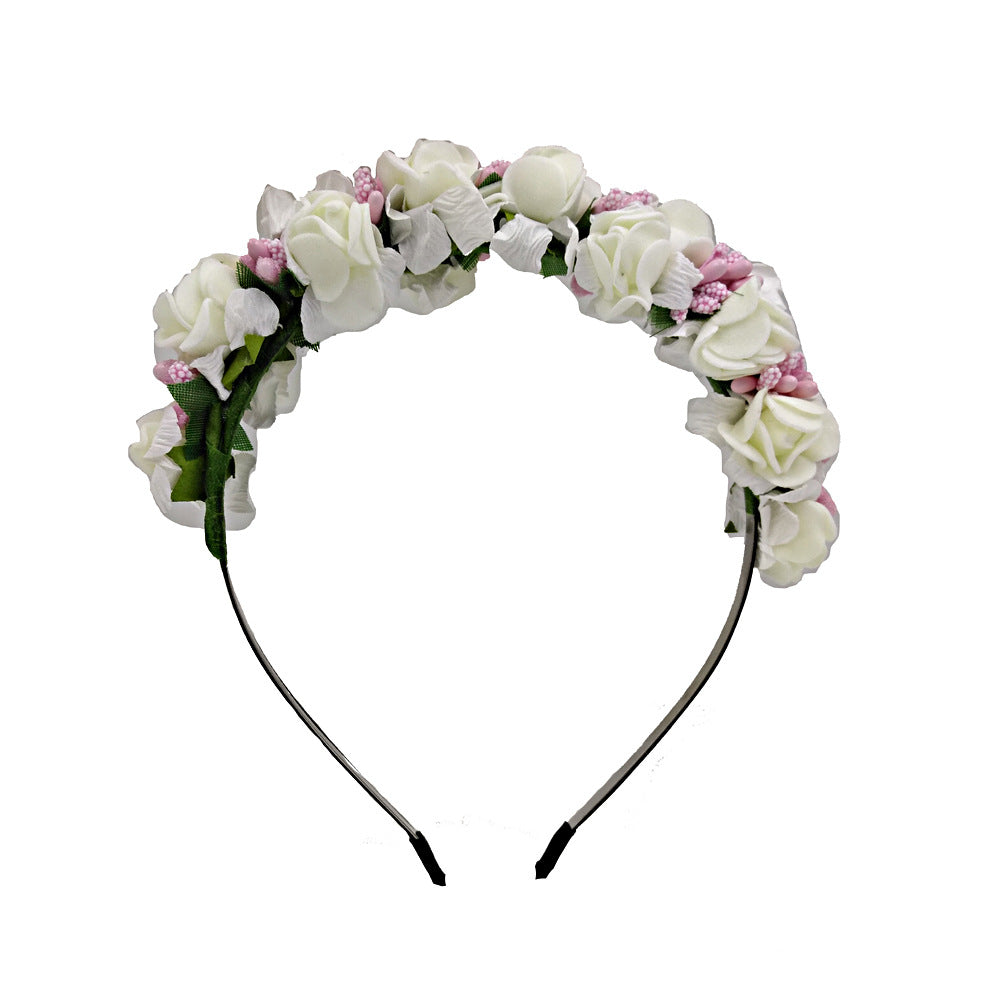 Elegant Bridal Headband with Floral Wreath Design - Wedding Hair Accessories for Bride, Bridesmaids & Flower Girls - Perfect for Ceremony, Reception & Photoshoots
