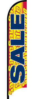 Feather Flag Banner - Red & Yellow Sale Sign - Outdoor Advertising Flag for Retail Stores, Car Dealerships & Events