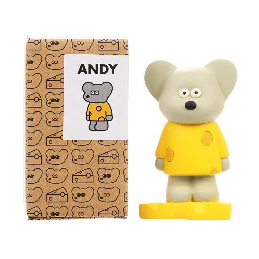 DECOLE Andy Mascot A - 3.5 Inch (9cm) Cute Japanese Character Collectible Figure (102g) - Perfect for Desk Decor, Anime Fans & Kawaii Gift
