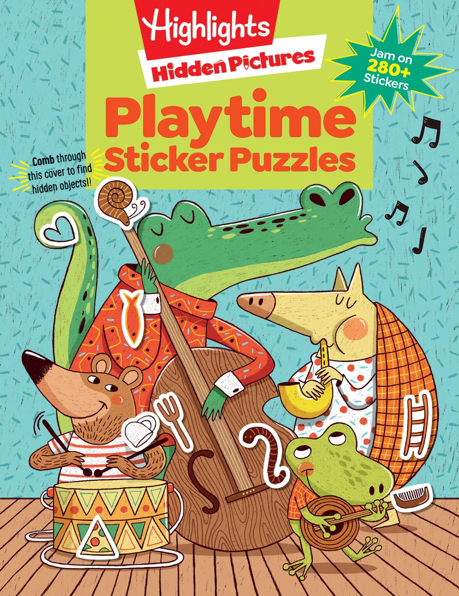 Playtime Sticker Puzzles for Kids - Highlights™ Sticker Hidden Pictures® Activity Book - Fun Learning Games for Classroom & Travel