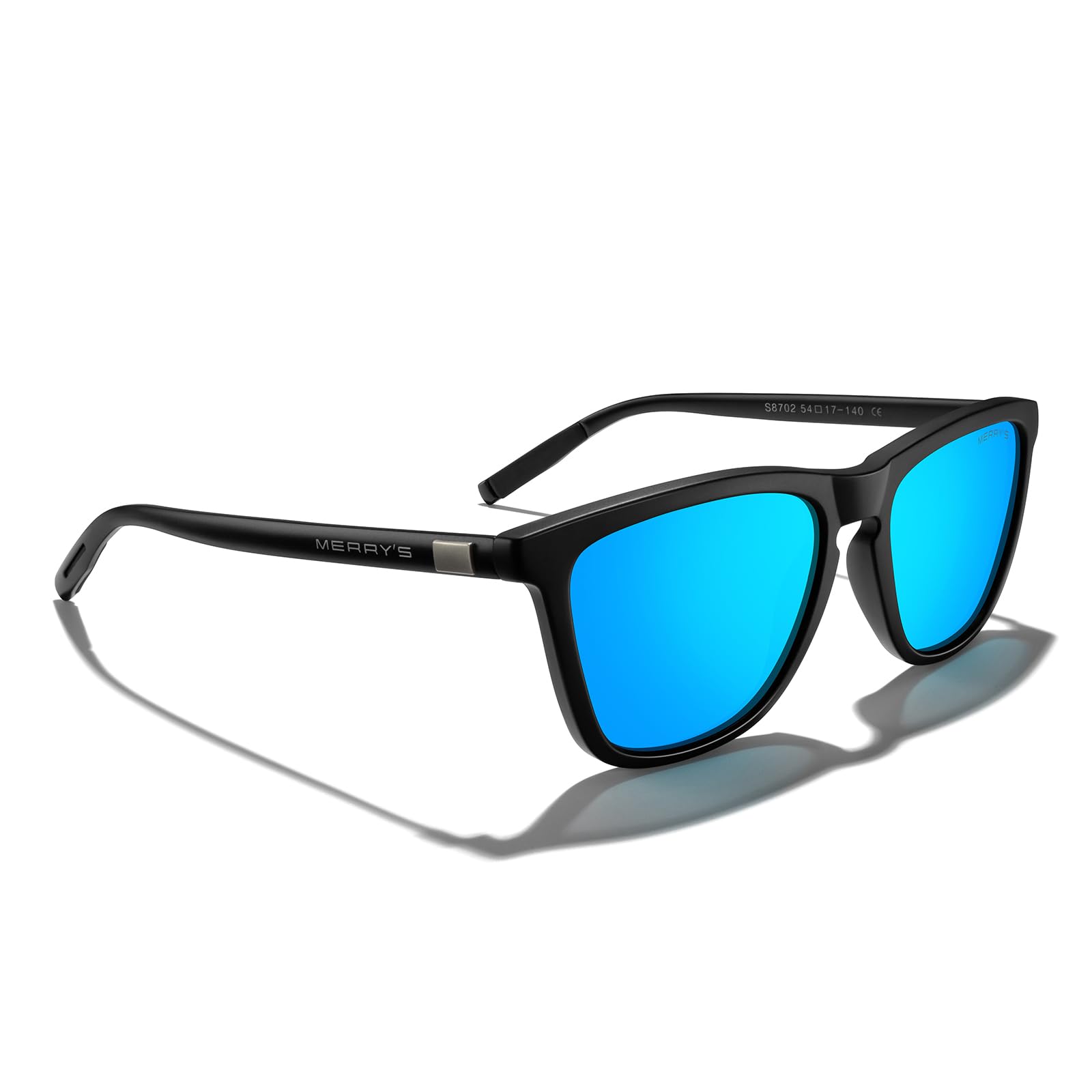 MERRY'S Unisex Polarized Sunglasses for Women & Men - Classic Retro Designer Style with Aluminum Frames - UV Protection for Driving, Fishing & Outdoor Activities
