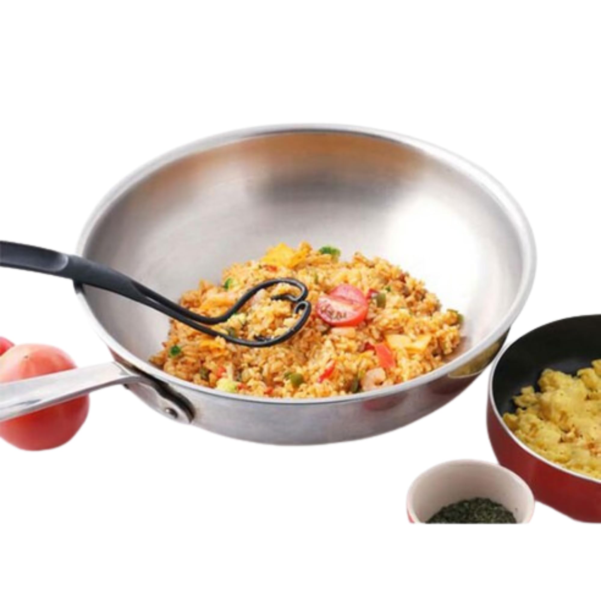 Premium Multi-Purpose Kitchen Utensil Set - Ergonomic Handle Cooking Tool for Frying, Mixing & Whisking | Perfect for Fried Rice, Scrambled Eggs, Dough Mixing | Heat-Resistant & Dishwasher Safe | Korean-Made Black Kitchen Gadget | Ideal for Home Cooking, Baking & Meal Prep
