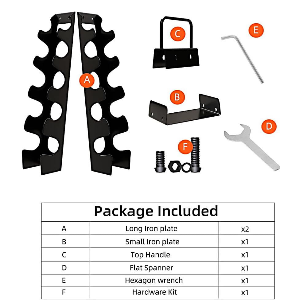 Heavy Duty A-Frame Dumbbell Rack with Upgraded Handle - Steel Weight Stand for Home Gym, Dumbbell Holder & Organizer - Perfect for Garage Workouts, CrossFit Training & Compact Home Gym Spaces (Dumbbells Not Included)