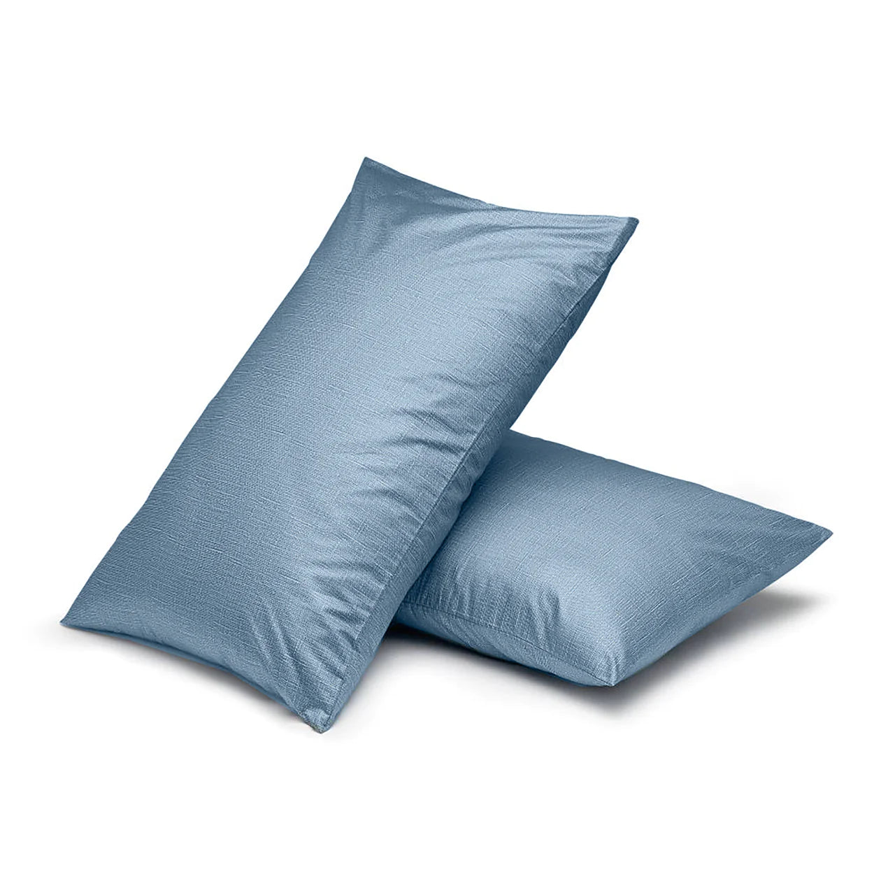 Night Lark® Linen Print Coverless Duvet - Breathable & Lightweight Bedding Set, Twilight Blue - Perfect for Summer & All-Season Comfort in Bedroom, Guest Room, or Vacation Home