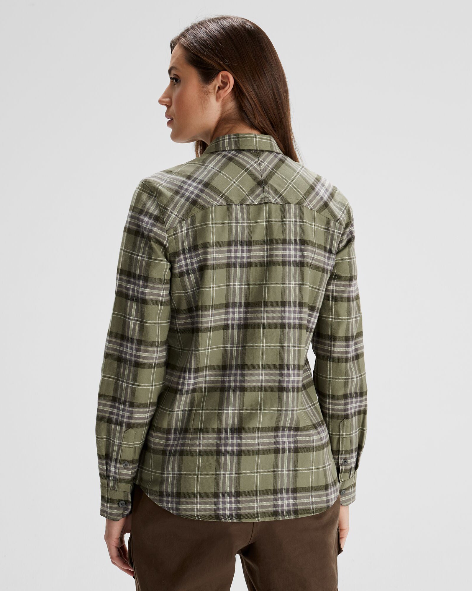 Women's Carrillon HF Long Sleeve Plaid Shirt - Soft Flannel Button Down Top for Fall & Winter - Perfect for Hiking, Camping and Outdoor Adventures