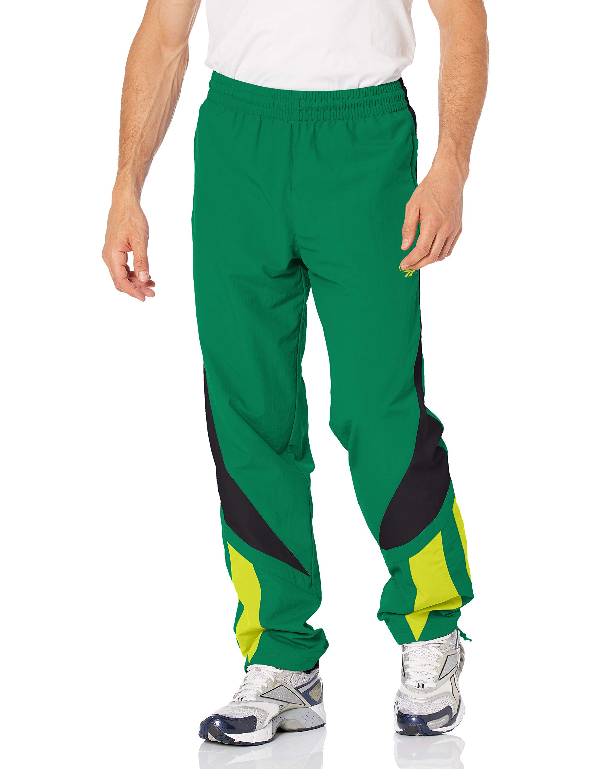 Reebok Men's Classic Sport Twin Vector Track Pants - Comfortable Athletic Joggers for Running, Gym & Casual Wear | Lightweight Breathable Workout Pants with Elastic Waistband