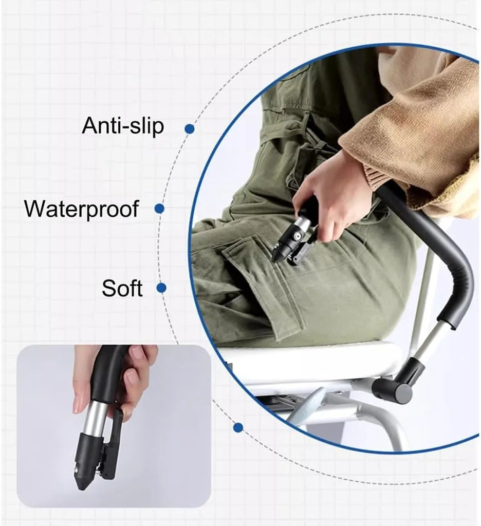 CalCare Aluminum 360 Swivel Shower Chair - Lightweight Adjustable Bath Seat for Elderly, Disabled & Seniors - Non-Slip Safety Shower Stool for Bathroom & Spa Use