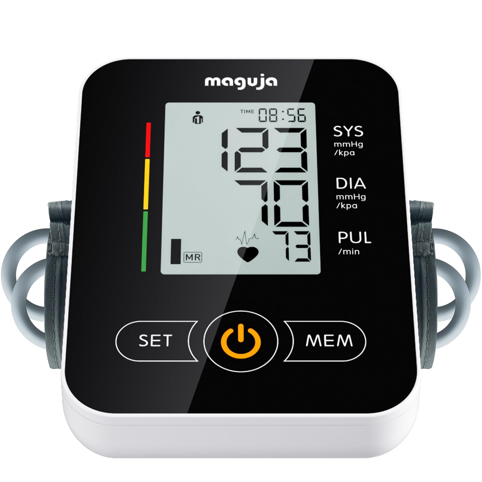 Maguja Automatic Digital Upper Arm Blood Pressure Monitor with Cuff - Accurate Home BP Machine for Hypertension Tracking & Heart Health Monitoring | Ideal for Adults, Seniors & Daily Health Checks