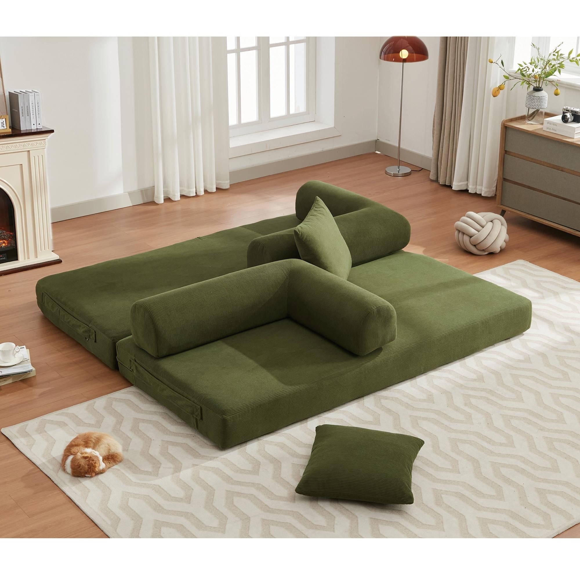 4 in 1 Convertible Sleeper Sofa Bed - 78.5