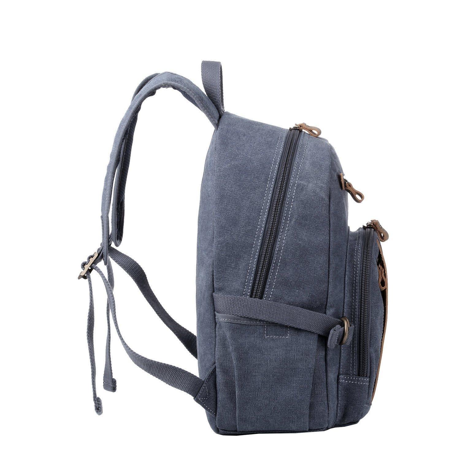 TRP0256 Troop London Classic Canvas Backpack - Medium Size Durable School & Travel Backpack for Men & Women - Perfect for College, Commuting & Outdoor Adventures