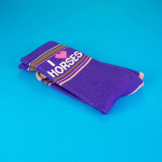 Gumball Poodle Horse Lover Socks - Comfortable Equestrian Socks for Riding, Gifts & Everyday Wear