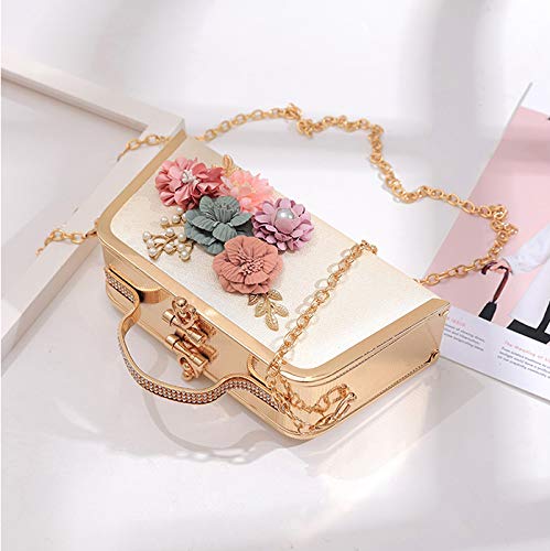 Vintage Floral Women's Retro Shoulder Bag Clutch Purse - Elegant Wedding Evening Handbag for Parties, Date Nights & Special Occasions