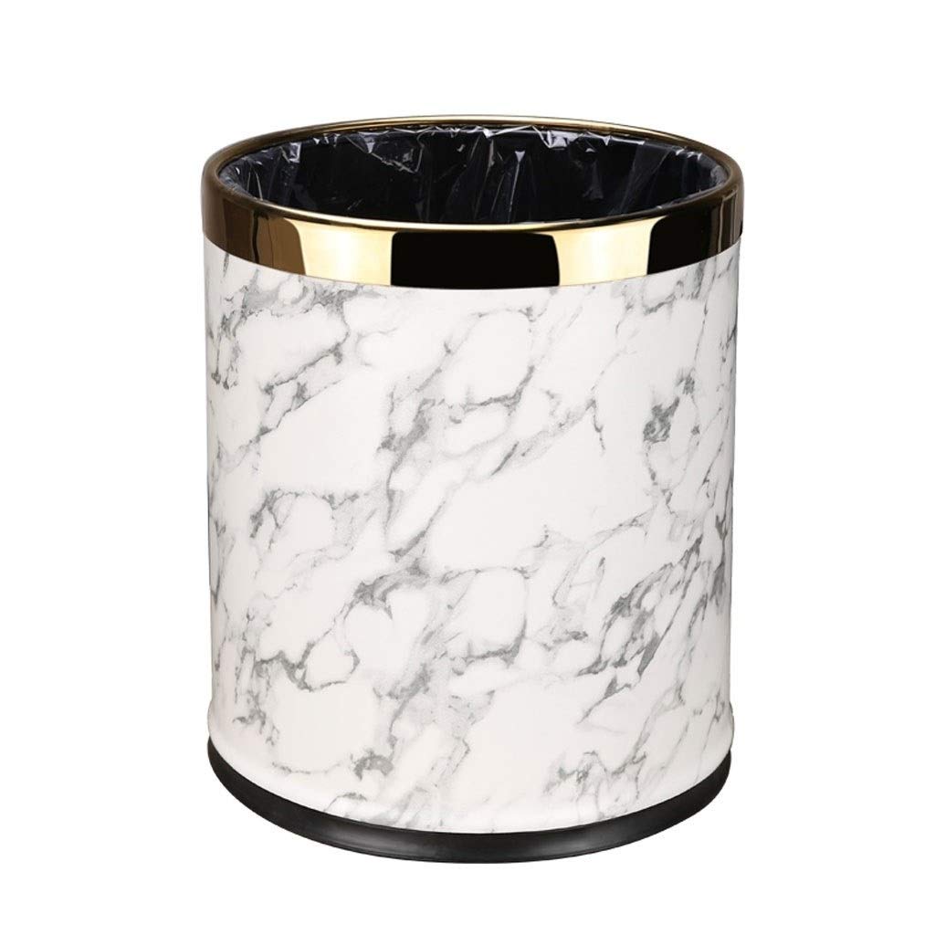 Zxb-Shop Stainless Steel Round Double Trash Can - Creative Garbage Bin for Office, Home, Bathroom, Kitchen & Living Room - Durable Waste Basket for Easy Waste Management