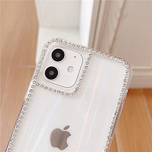 Fycyko iPhone 12 Pro Max Case - Clear Luxury Glitter Bling Protective Cover with TPU & PC for Women & Girls | Perfect for Everyday Use, Parties & Special Occasions
