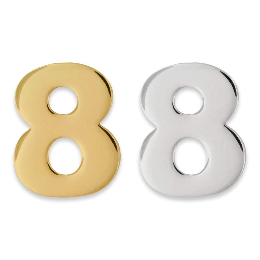 PinMart Number 8 Lapel Pin - Elegant Eight 8 Anniversary Birthday Jewelry Gift for Men & Women - Perfect for Celebrations, Parties, and Special Occasions