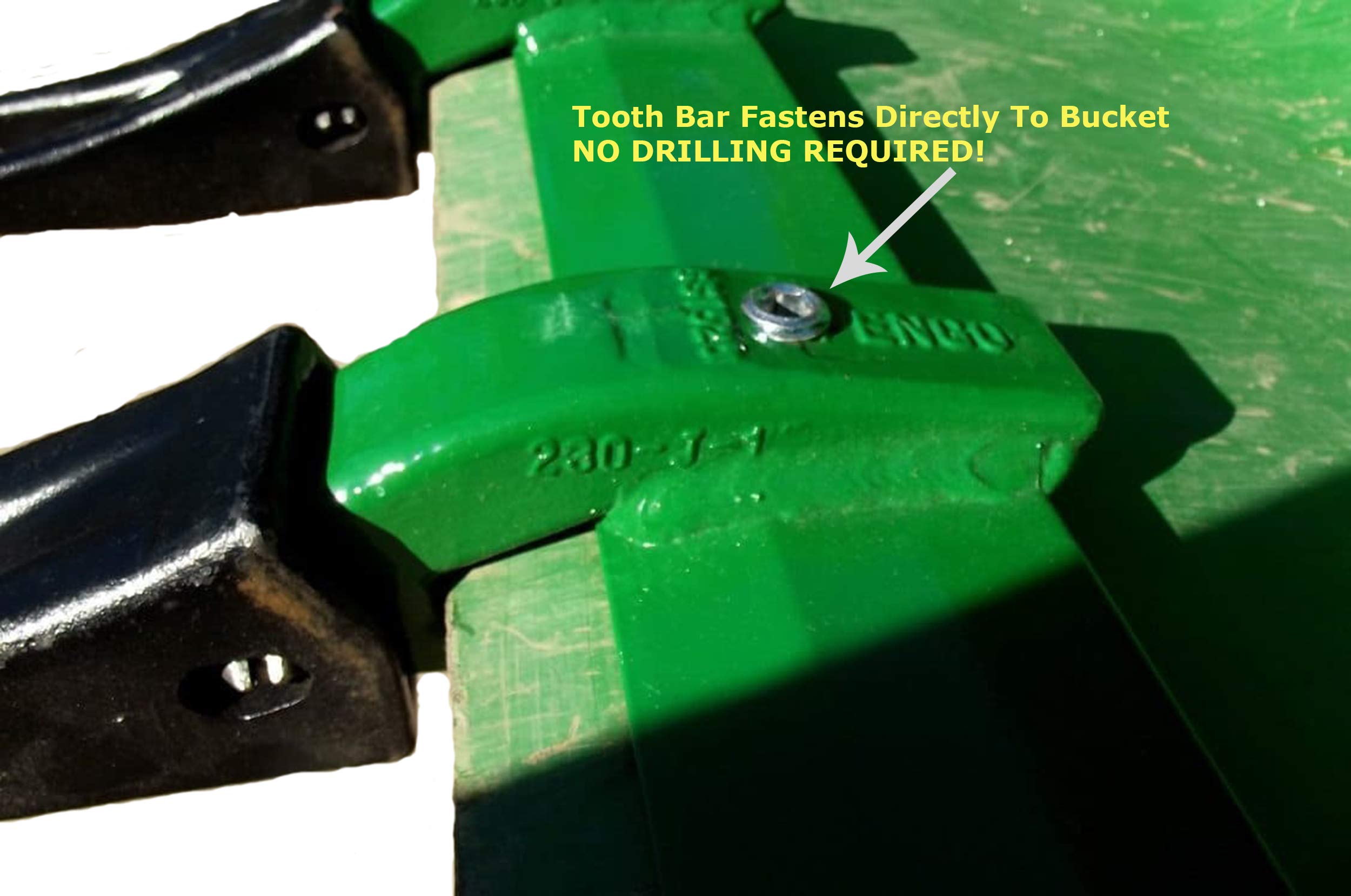 **Heavy Duty Bucket Tooth Bar for Sub-Compact Tractor – 57 Inch Green Replacement Edge, Fits 1/2
