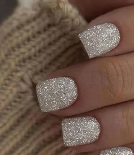 Silver with glitter
