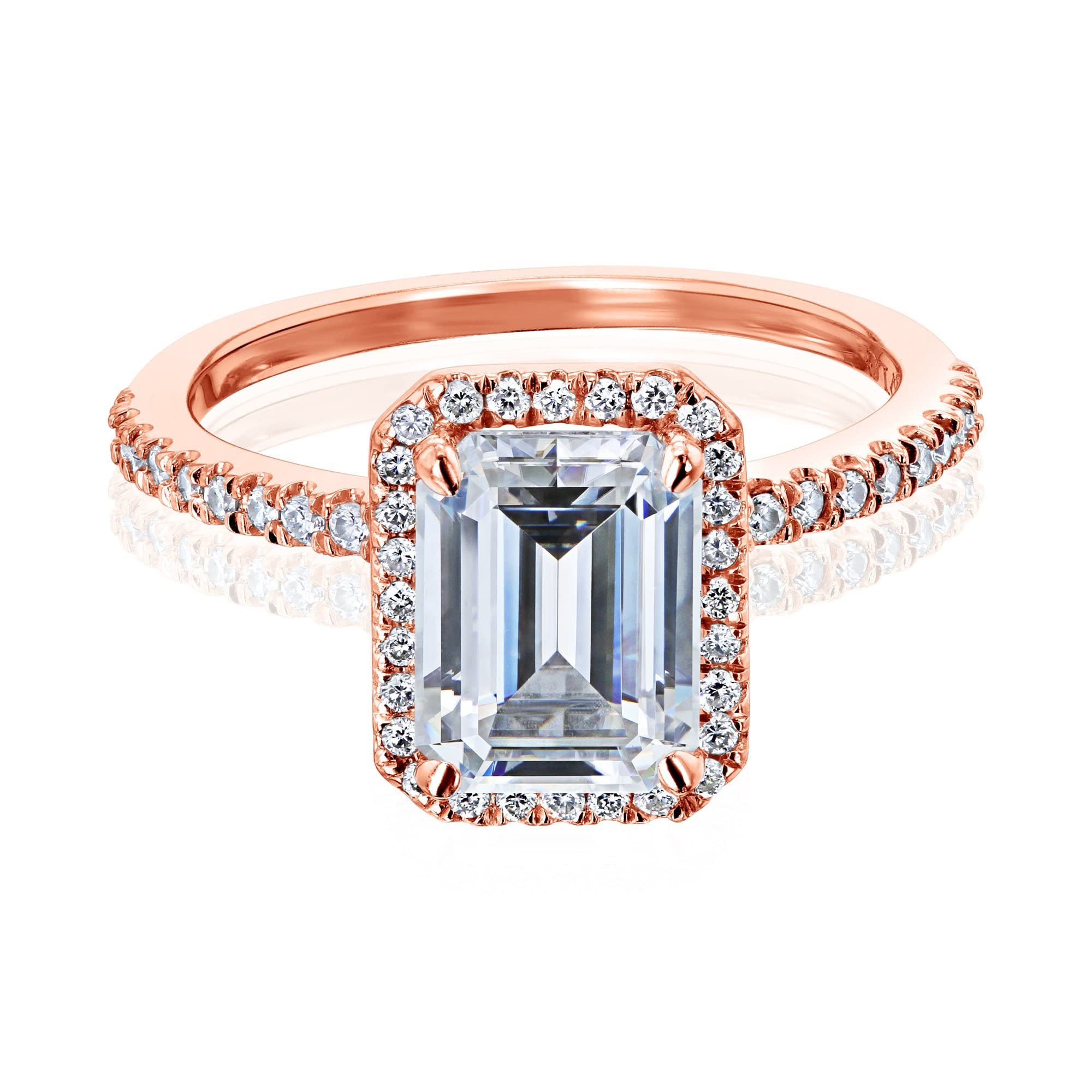 Kobelli 2 Carat Total Weight Emma Moissanite & Lab Grown Diamond Engagement Ring - DEF Color VS Clarity - Perfect for Proposals, Weddings & Anniversary Gifts
