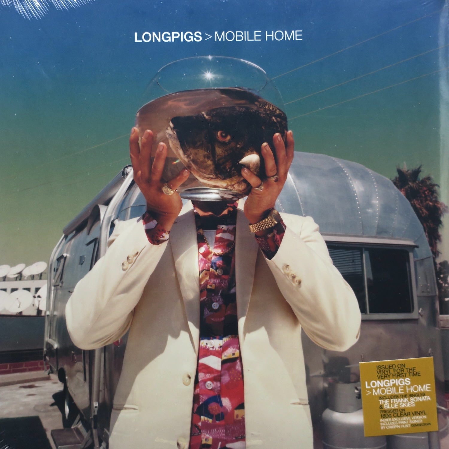 LONGPIGS 'Mobile Home' 180g Clear Vinyl LP (1999 Britpop Album) - Perfect for Record Collectors & Britpop Music Lovers