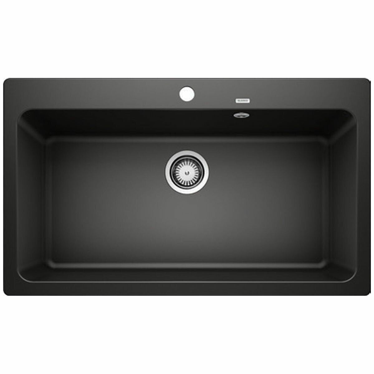 Blanco NAYA XL 9 Single Large Bowl Stainless Steel Kitchen Sink with Overflow and Tap Ledge - Perfect for Modern Home Renovation & Chef-Inspired Cooking Spaces (Model: NAYAXL9BK5)