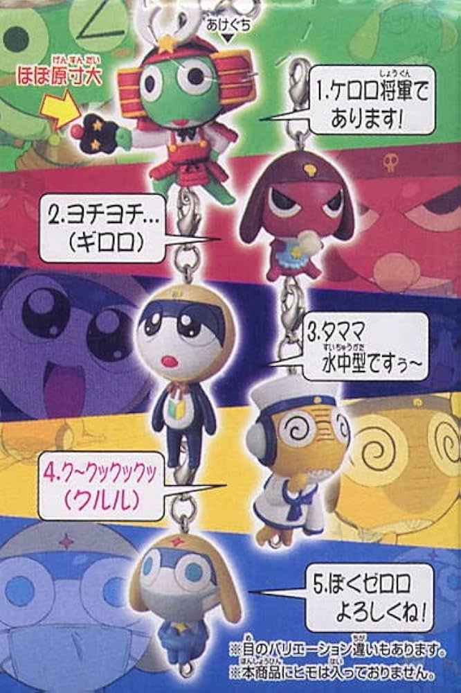 Bandai Keroro Gunso Platoon All Together III 10-Piece Mascot Strap Trading Figure Set - Perfect for Anime Collectors & Gift Giving