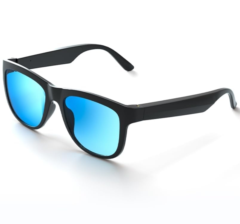 GS01 Smart Bluetooth Sunglasses with Built-in Speakers - UV400 Polarized Lens, Open Ear Music, Touch Control - Perfect for Running, Cycling & Outdoor Activities