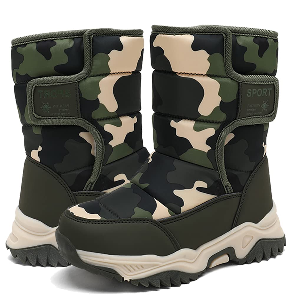 **Waterproof Kids Snow Boots for Boys & Girls - Slip-Resistant Winter Shoes for Cold Weather (Toddler/Little Kid/Big Kid) - Perfect for Outdoor Play, Snow Days & Winter Adventures**