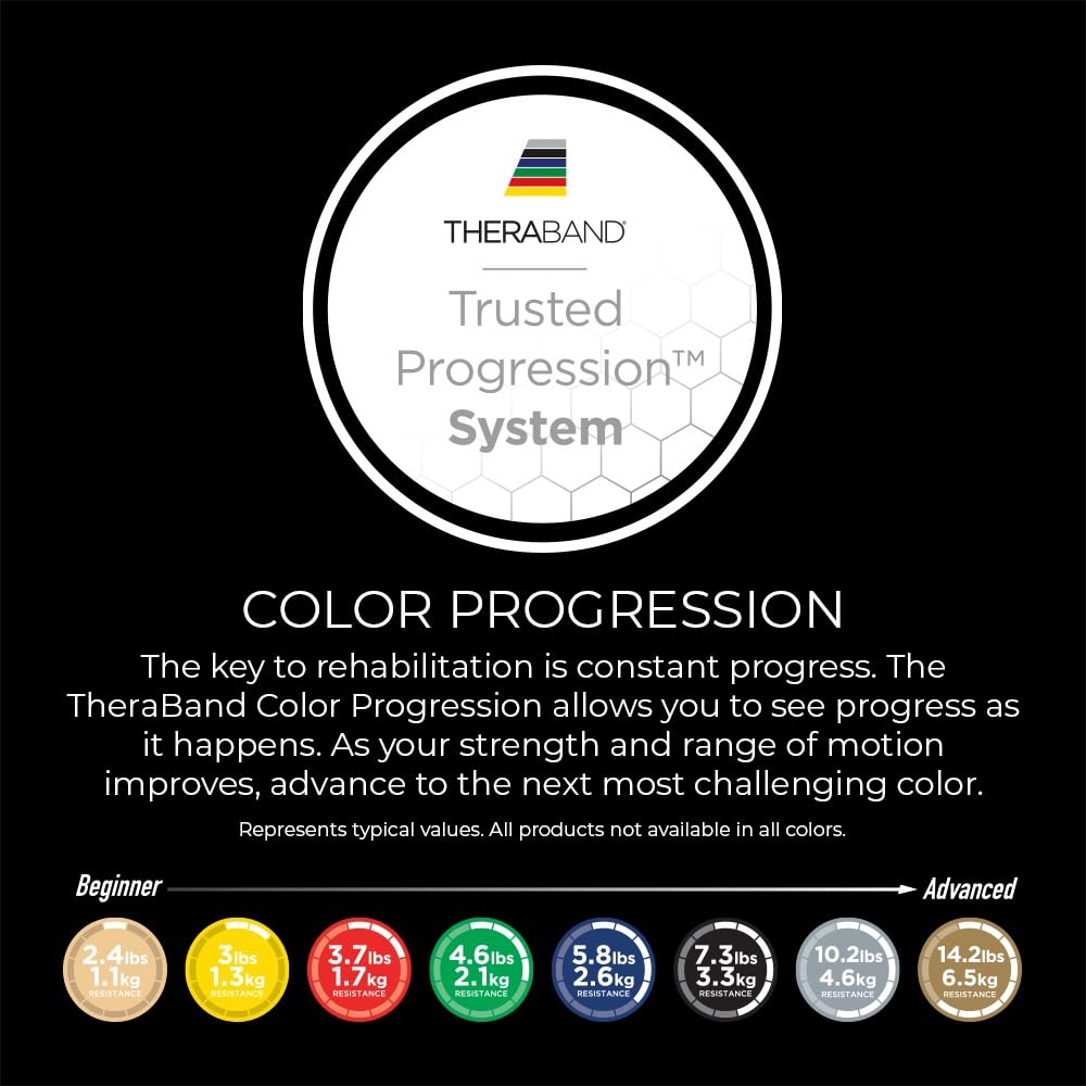 THERABAND Professional Latex Resistance Bands – 6 Ft Exercise Band for Strength Training, Physical Therapy, Pilates & Home Workouts – Extra Heavy (Level 5) – Blue – Perfect for Upper & Lower Body Workouts, Rehabilitation & Fitness Training