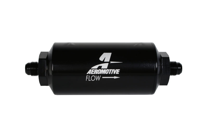 Aeromotive In-Line Fuel Filter (AN 06 Male) 100 Micron Stainless Steel Element - High Performance Fuel Filtration for Racing, Marine & Automotive Applications