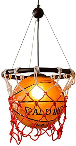 HLigExp Kids Room Chandelier - Creative Basketball Design LED Ceiling Light for Children's Bedroom, Nursery, Playroom | Energy Efficient A++ Indoor Lighting Fixture for Living Room, Dining Room & Bedroom Decor | Perfect for Sports-Themed Kids Spaces and Game Rooms