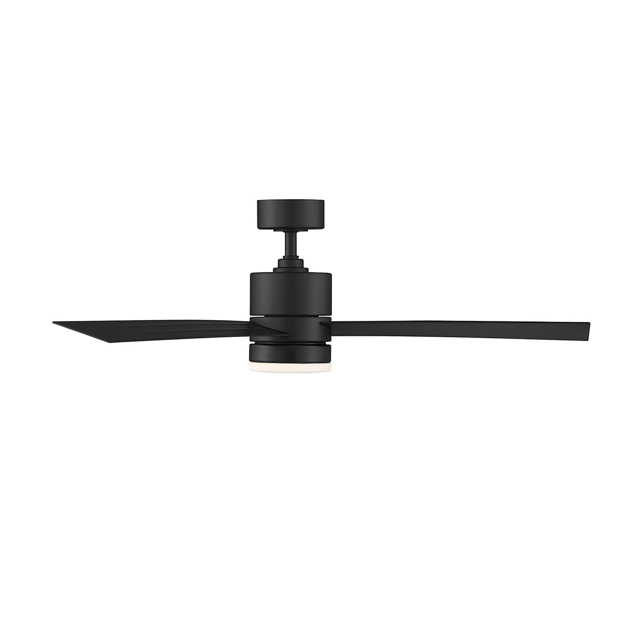 52in Matte Black Axis Smart 3-Blade Ceiling Fan with 3000K LED Light Kit & Remote Control, Compatible with Alexa, Google Assistant, Samsung Things, iOS & Android App - Perfect for Living Rooms, Bedrooms, and Outdoor Spaces
