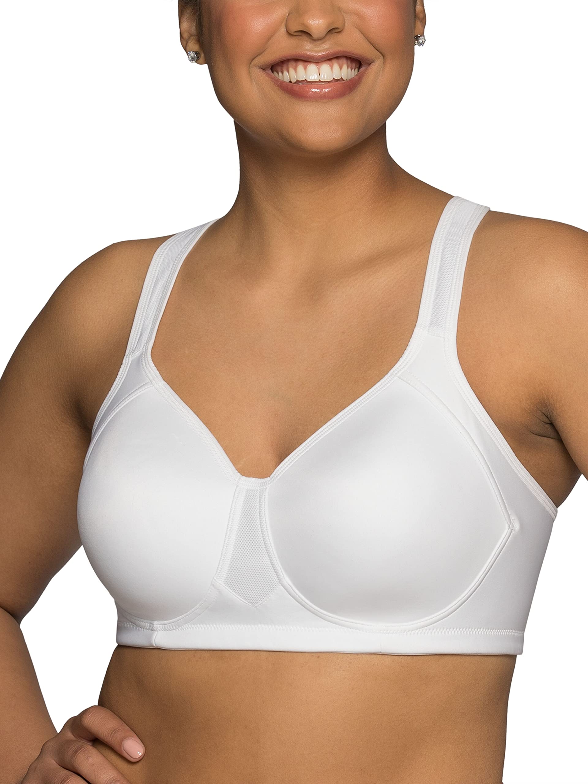 Vanity Fair Women's Medium Impact Sports Bra - Breathable, Moisture Wicking, Padded Cups up to DDD - Perfect for Running, Yoga & Gym Workouts